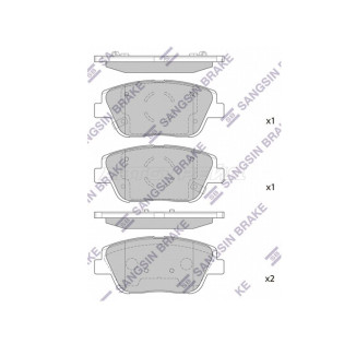 Колодки тормозные перед KIA OPTIMA 10- SANGSIN BRAKE