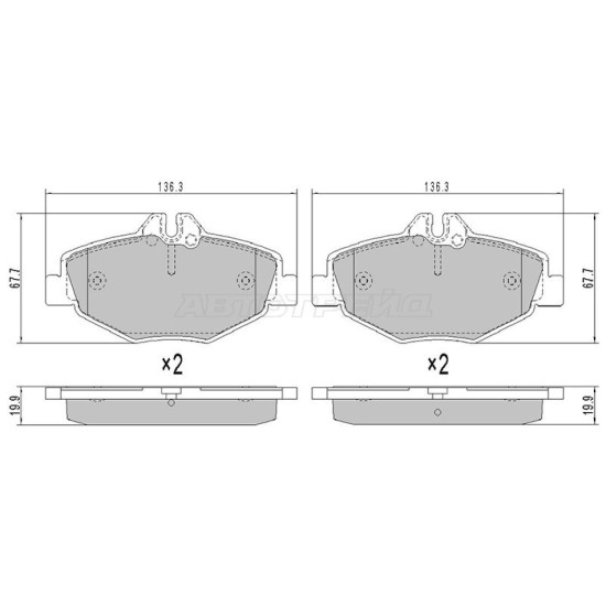 Колодки тормозные перед MERCEDES E200 W211 02-09 SAT