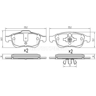 Колодки тормозные перед RENAULT KAPTUR 16-/DUSTER 11-/FLUENCE 10-/MEGANE 08-/ARKANA 18- FERODO