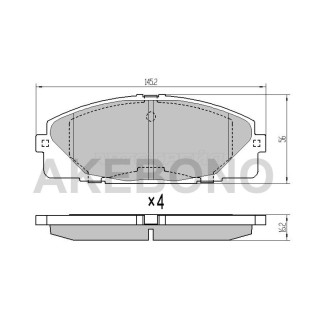 Колодки тормозные перед TOYOTA HIACE/REGIUSACE 04- AKEBONO
