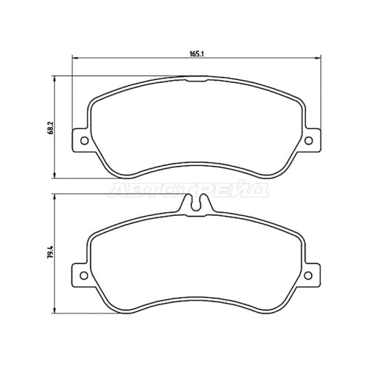 Колодки тормозные передн MERCEDES E-CLASS 207 11-/MERCEDES GLK X204 08- BREMBO