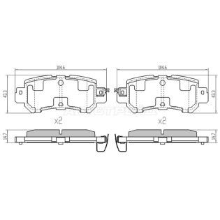 Колодки тормозные зад MAZDA CX5 11- SAT