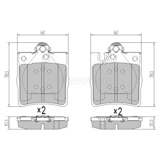 Колодки тормозные зад MERCEDES C-CLASS W203/CL203/S203/C208/ E-CLASS W210/S210/ CLK-CLASS R171/R230 SAT