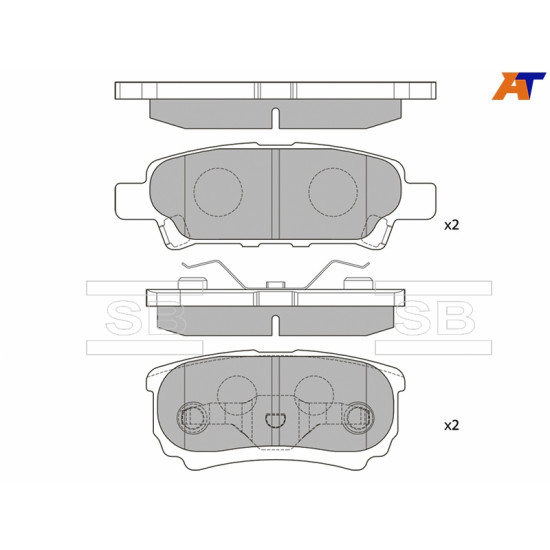 Колодки тормозные зад MITSUBISHI LANCER X 07- SANGSIN BRAKE