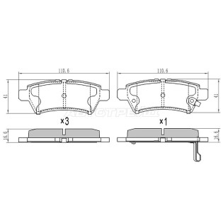 Колодки тормозные зад NISSAN PATHFINDER 51   04- SAT