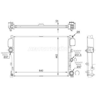 Радиатор Mercedes-Benz S-Class 09-13 / CL-Class 10-14 SAT