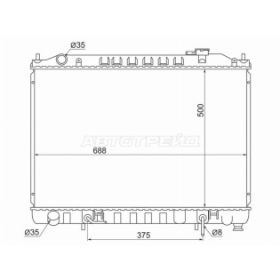 Радиатор Nissan Terrano 95-02 / Elgrand 97-10 SAT