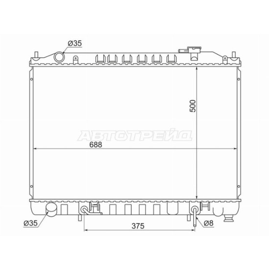 Радиатор Nissan Terrano 95-02 / Elgrand 97-10 SAT