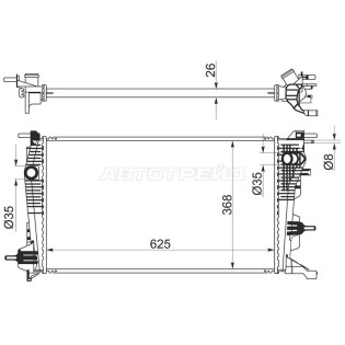 Радиатор RENAULT SCENIC/MEGAN 09- SAT
