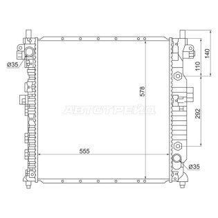 Радиатор SsangYong Actyon 05-10 / Kyron 05-16 SAT