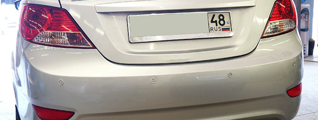 Обзор: Бампер задний в цвет кузова Hyundai Solaris (2011-2014) седан