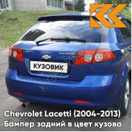 Бампер задний в цвет кузова Chevrolet Lacetti (2004-2013) хэтчбек 15U - Imperial Blue - Синий