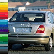 Бампер задний с отверстиями под молдинг в цвет кузова Hyundai Elantra 3 (2004-)