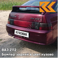 Бампер задний в цвет кузова ВАЗ 2112 110 - Рубин - Красный