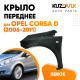 Крыло переднее левое Opel Corsa D (2006-2011) KUZOVIK