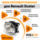 Фара противотуманная ЛЮКС Renault Duster левая=правая (1 штука) с регулировкой угла наклона и лампочкой KUZOVIK