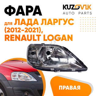 Фара правая Renault Logan (2009-2015) KUZOVIK