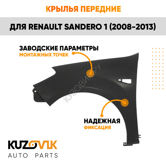 Крылья передние Renault Sandero 1 (2008-2013) KUZOVIK