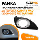 Рамка противотуманной фары правая Toyota Camry V40 (2009-2011) рестайлинг хром KUZOVIK