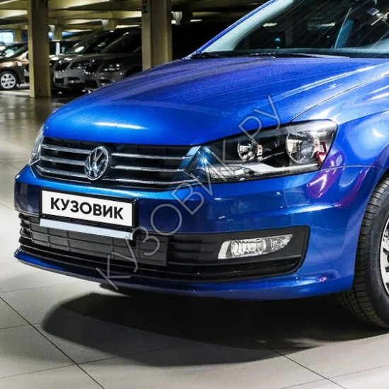 Бампер передний в цвет кузова Volkswagen Polo 5 (2014-2020) седан рестайлинг